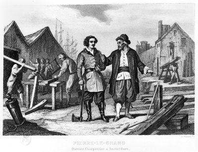 Tsar Peter I (1672-1725) as a Shipwright in Amsterdam by Henry Emy